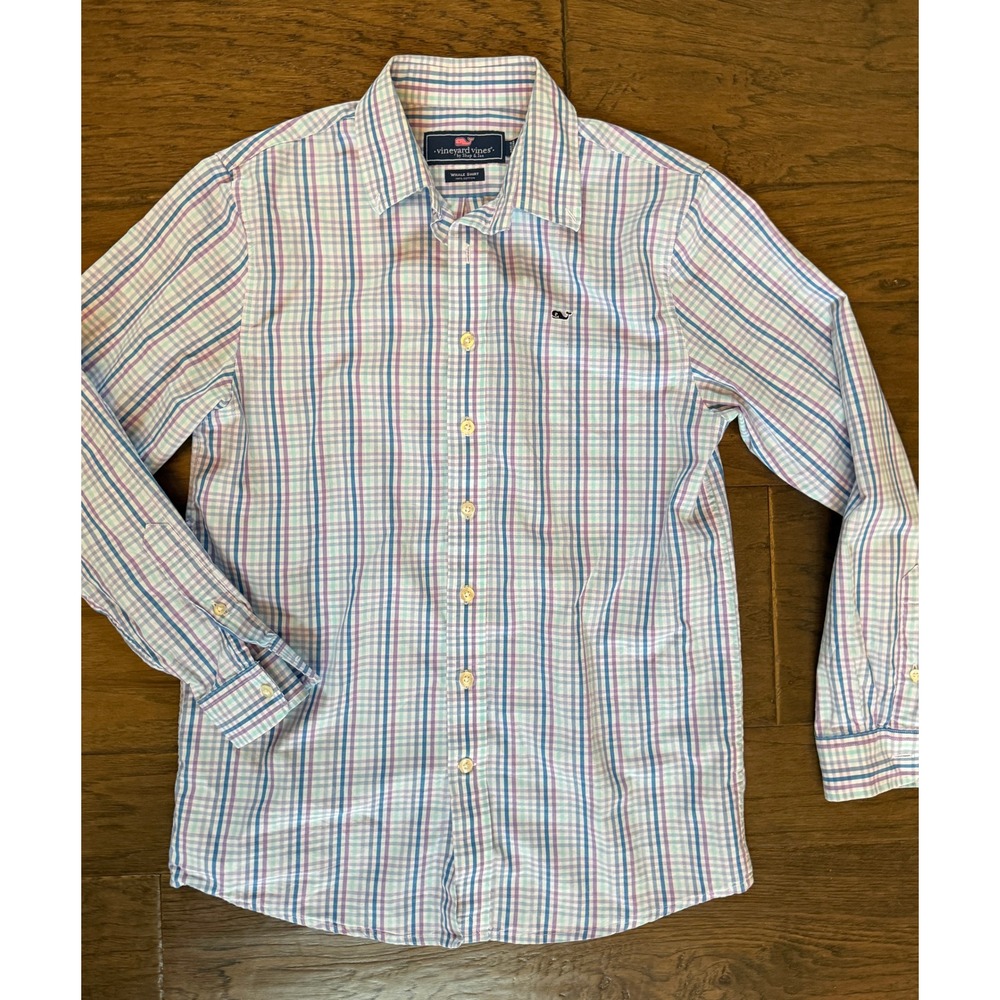 Vineyard Vines Youth Large (16) Whale Shirt Preppy